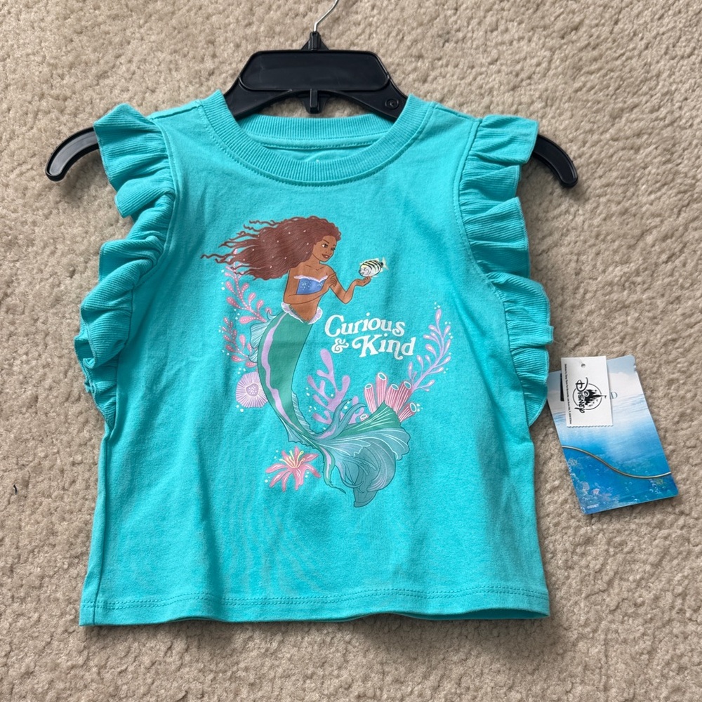 NWT Disney Little Mermaid Ariel Short Sleeve Tee - Size XS (4)